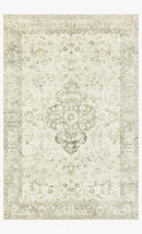 Loloi II Rosette Collection - Traditional Power Loomed Rug in Ivory & Silver (ROS-02)