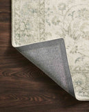Loloi II Rosette Collection - Traditional Power Loomed Rug in Ivory & Silver (ROS-02)