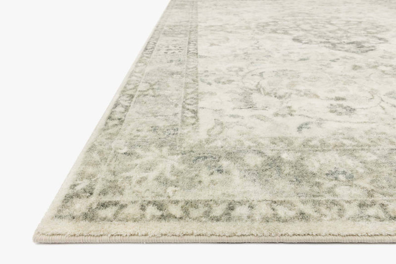 Loloi II Rosette Collection - Traditional Power Loomed Rug in Ivory & Silver (ROS-02)