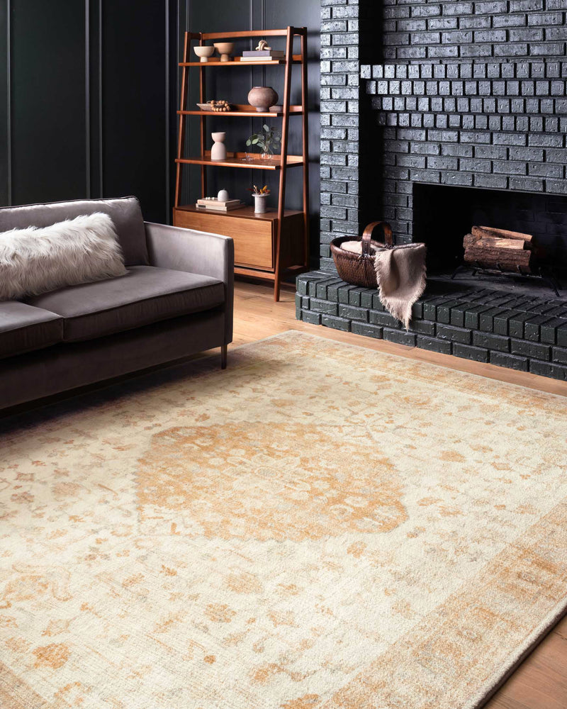 Loloi II Rosette Collection - Traditional Power Loomed Rug in Ivory & Terracotta (ROS-03)