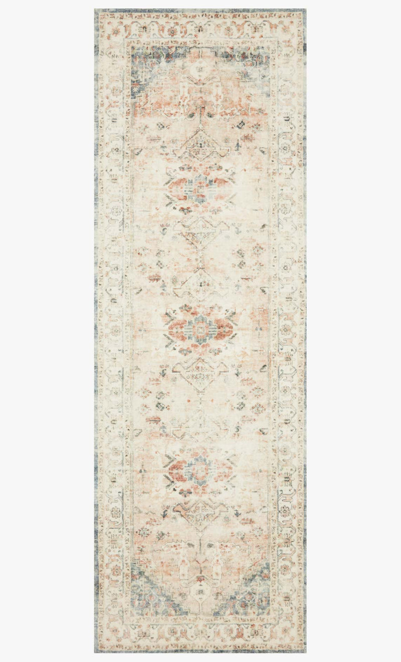 Loloi II Rosette Collection - Traditional Power Loomed Rug in Clay & Ivory (ROS-06)