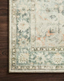 Loloi II Rosette Collection - Traditional Power Loomed Rug in Teal & Ivory (ROS-08)