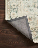 Loloi II Rosette Collection - Traditional Power Loomed Rug in Teal & Ivory (ROS-08)