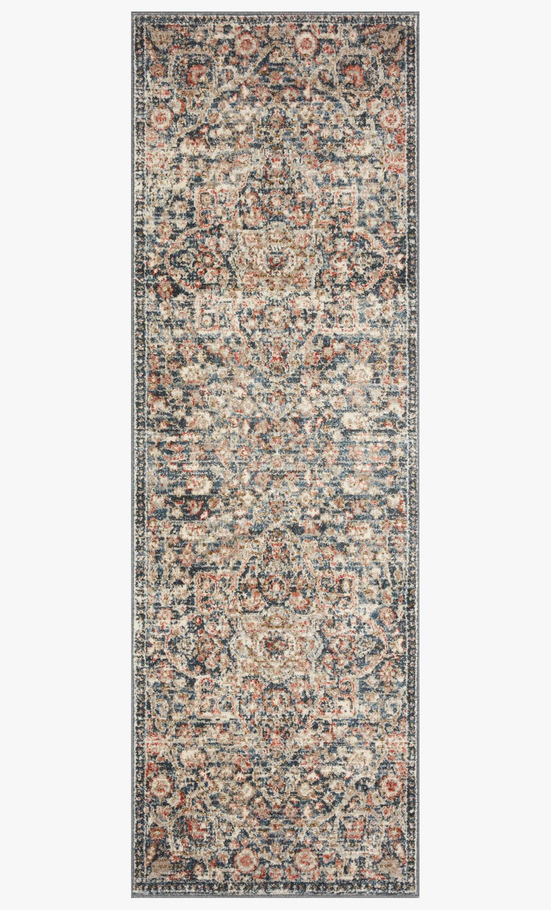 Loloi II Saban Collection - Traditional Power Loomed Rug in Blue & Spice (SAB-02)