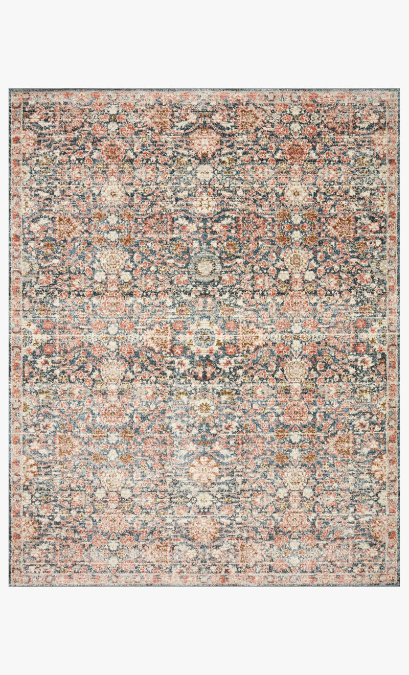 Loloi II Saban Collection - Traditional Power Loomed Rug in Navy & Rust (SAB-03)