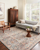 Loloi II Saban Collection - Traditional Power Loomed Rug in Navy & Rust (SAB-03)