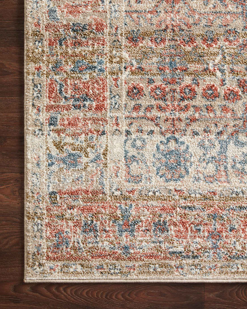 Loloi II Saban Collection - Traditional Power Loomed Rug in Sand & Rust (SAB-05)