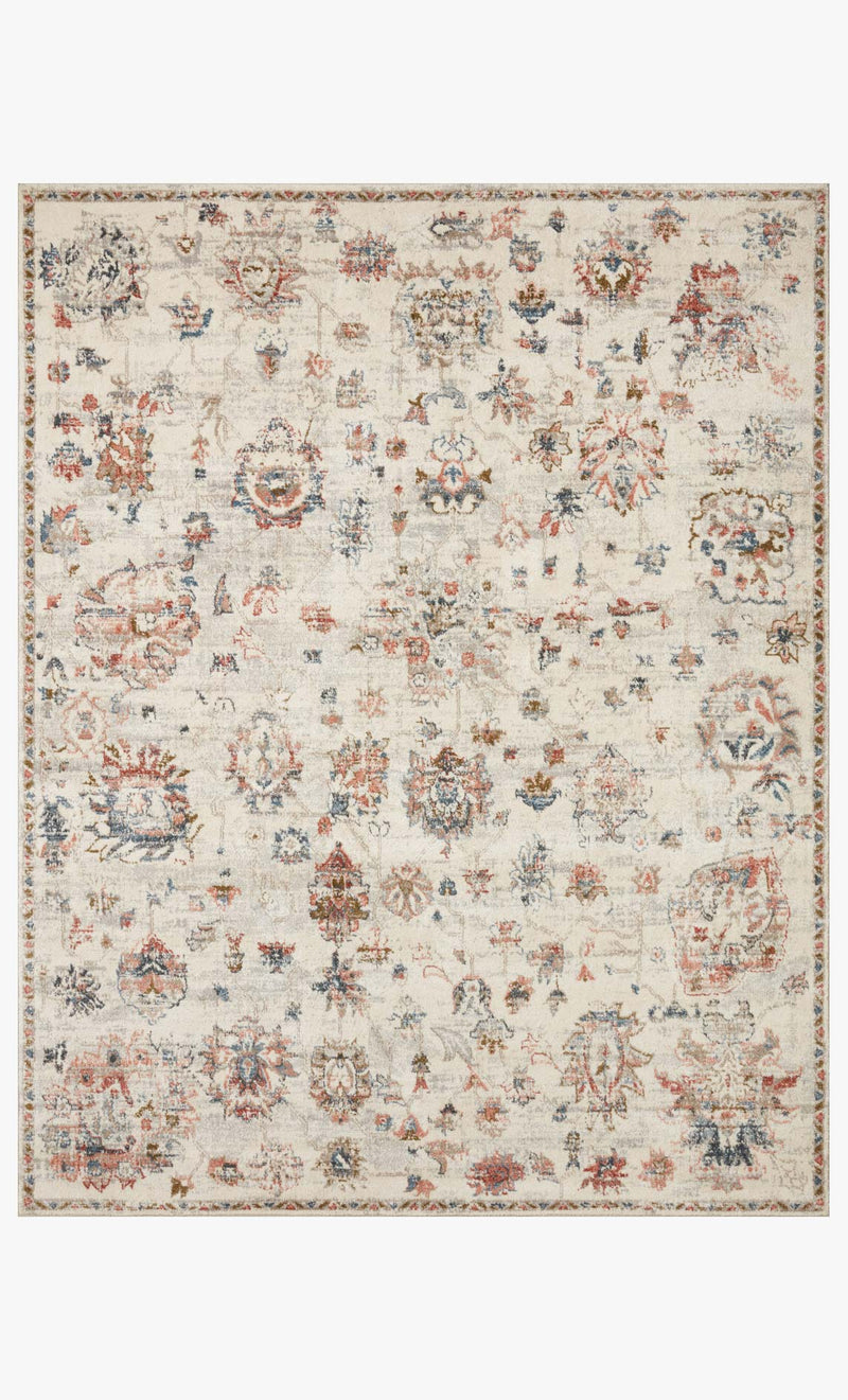Loloi II Saban Collection - Traditional Power Loomed Rug in Ivory & Multi (SAB-09)