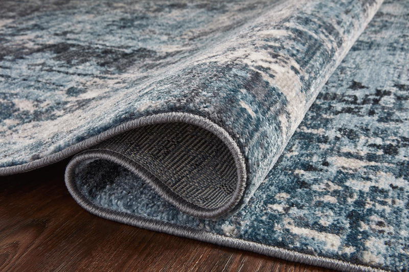 Loloi II Samra Collection - Transitional Power Loomed Rug in Charcoal & Sky (SAM-06)
