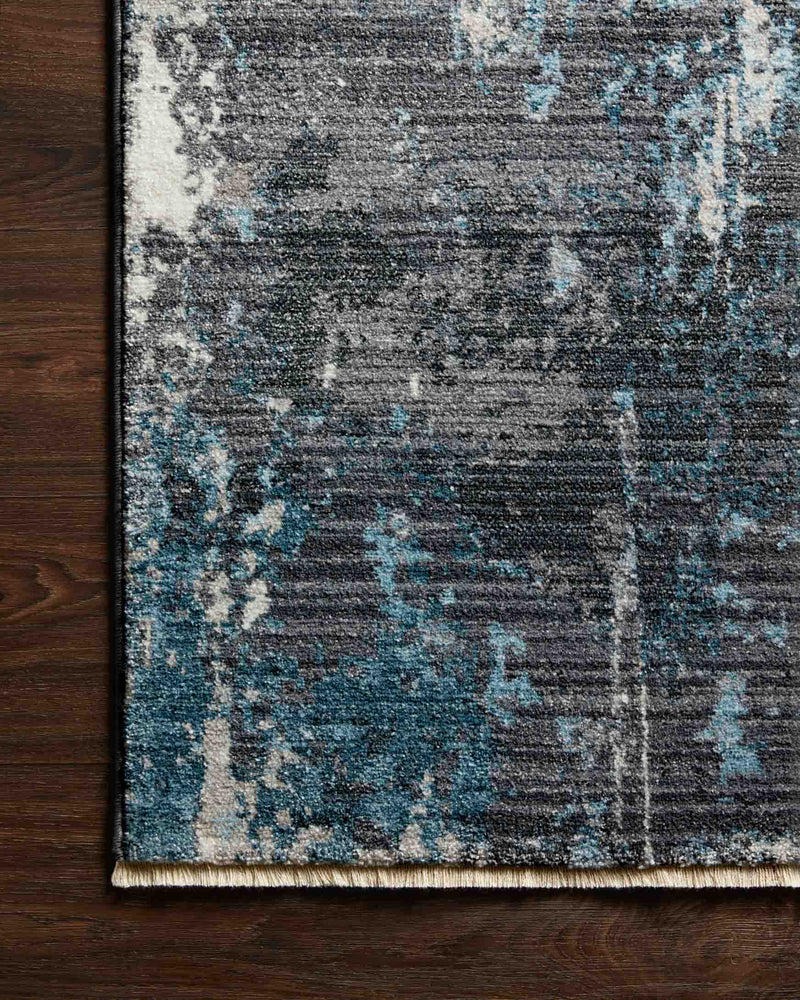 Loloi II Samra Collection - Transitional Power Loomed Rug in Charcoal & Sky (SAM-06)