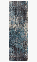 Loloi II Samra Collection - Transitional Power Loomed Rug in Charcoal & Sky (SAM-06)