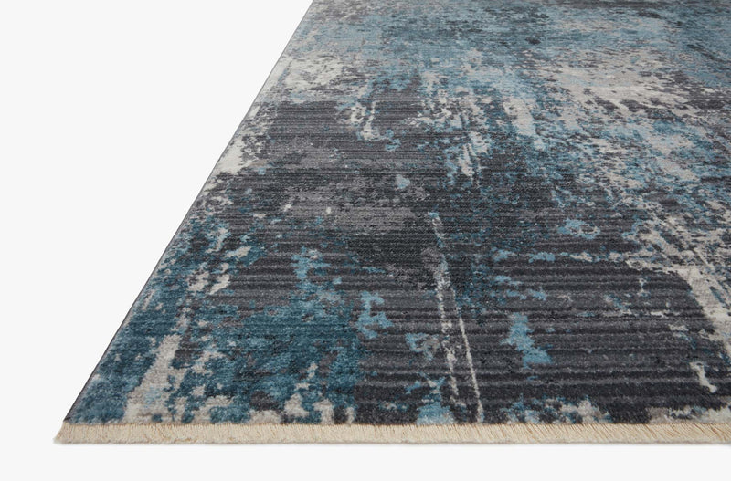 Loloi II Samra Collection - Transitional Power Loomed Rug in Charcoal & Sky (SAM-06)