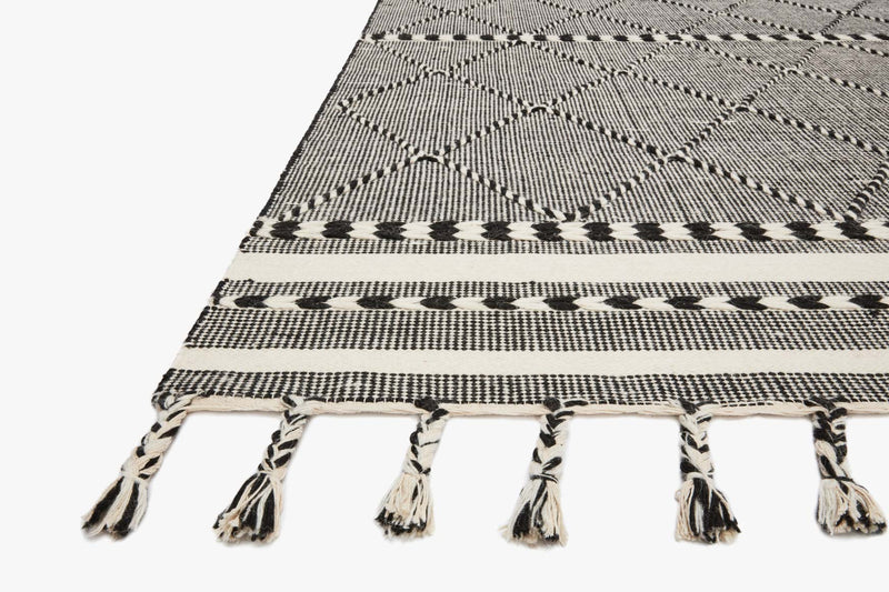 Loloi II Sawyer Collection - Contemporary Hand Loomed Rug in Black (SAW-01)
