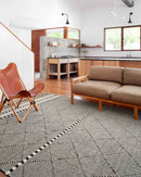 Loloi II Sawyer Collection - Contemporary Hand Loomed Rug in Black (SAW-01)