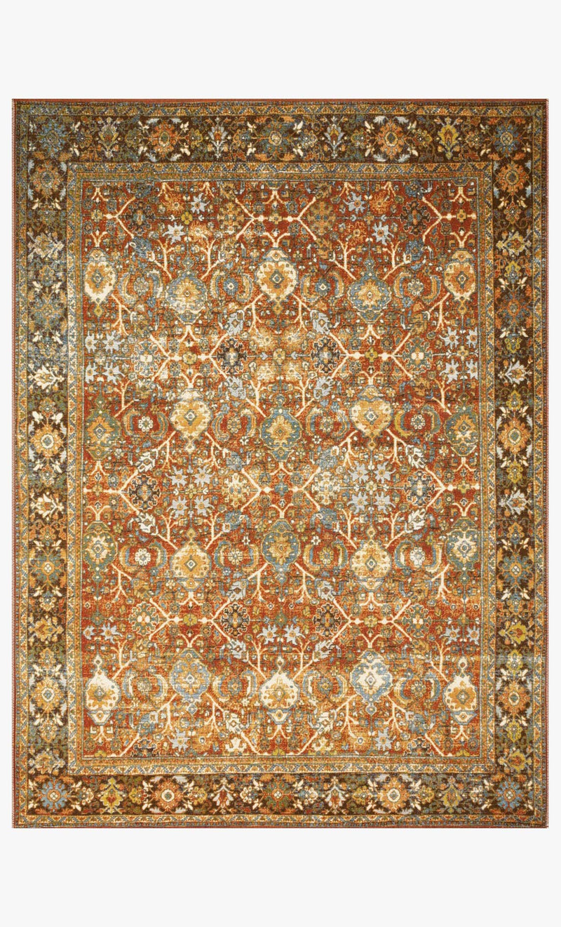 Loloi Sebastian Collection - Traditional Power Loomed Rug in Red (SEB-06)