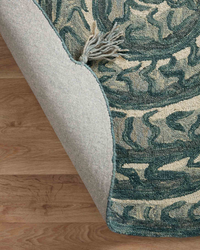 Justina Blakeney x Loloi Selby Collection - Contemporary Hooked Rug in Lagoon & Ivory (SEL-01)