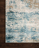 Loloi Sienne Collection - Contemporary Power Loomed Rug in Ivory & Azure (SIE-05)