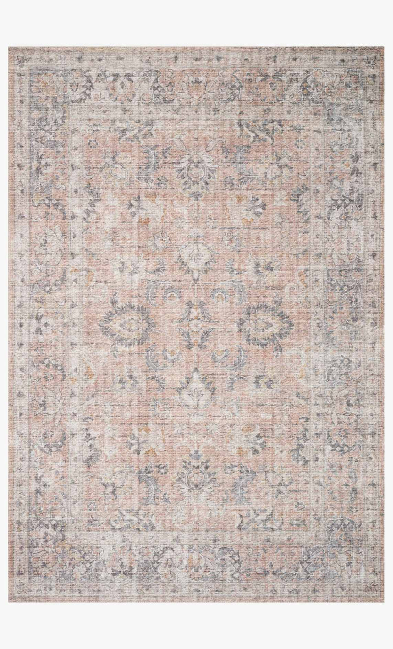 Loloi II Skye Collection - Traditional Power Loomed Rug in Blush & Grey (SKY-01)