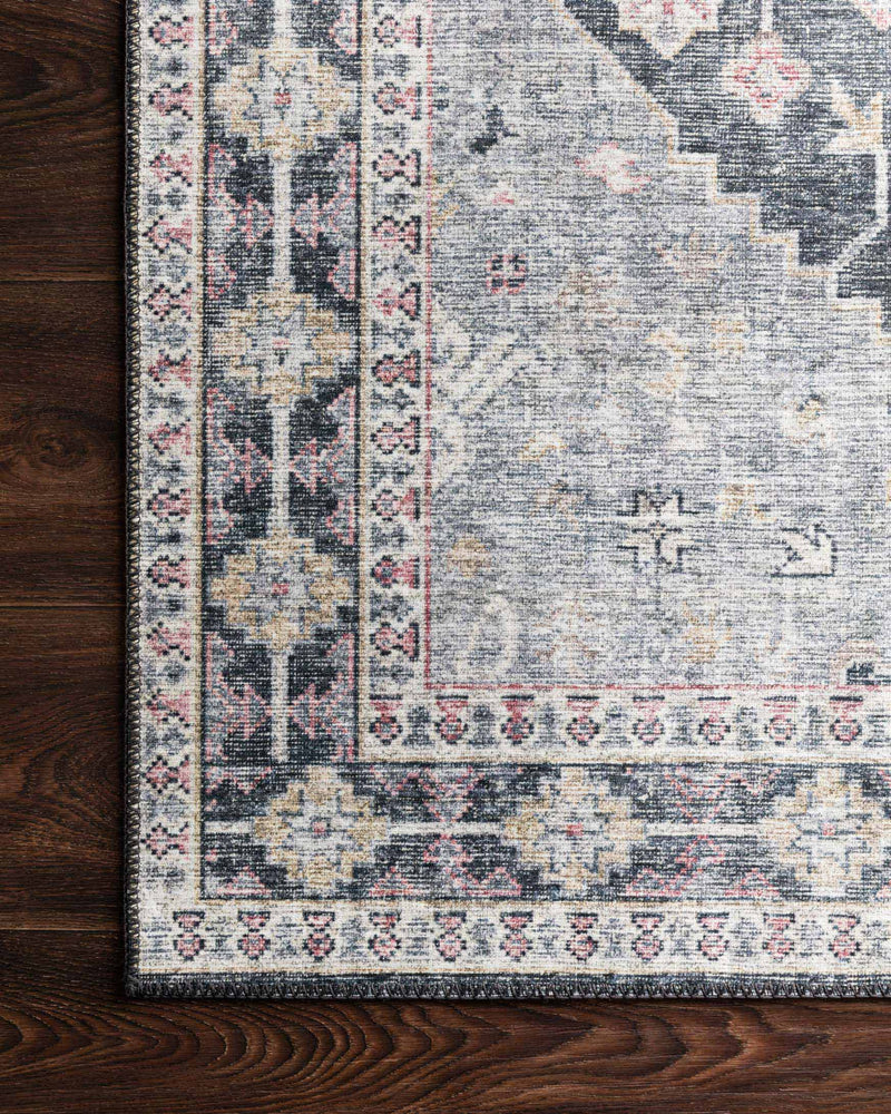 Loloi II Skye Collection - Traditional Power Loomed Rug in Charcoal & Multi (SKY-02)