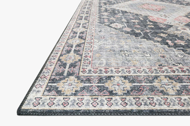Loloi II Skye Collection - Traditional Power Loomed Rug in Charcoal & Multi (SKY-02)