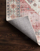 Loloi II Skye Collection - Traditional Power Loomed Round Rug in Ivory & Berry (SKY-02)