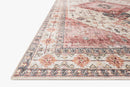 Loloi II Skye Collection - Traditional Power Loomed Oval Rug in Ivory & Berry (SKY-02)