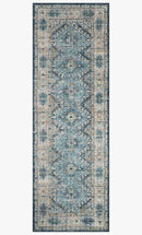 Loloi II Skye Collection - Traditional Power Loomed Rug in Denim & Natural (SKY-03)