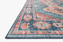 Loloi II Skye Collection - Traditional Power Loomed Rug in Turquoise & Terracotta (SKY-03)