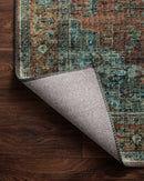 Loloi II Skye Collection - Traditional Power Loomed Rug in Terracotta & Sky (SKY-07)