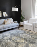 Loloi II Skye Collection - Traditional Power Loomed Rug in Graphite & Silver (SKY-09)