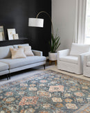 Loloi II Skye Collection - Traditional Power Loomed Rug in Sea & Rust (SKY-10)