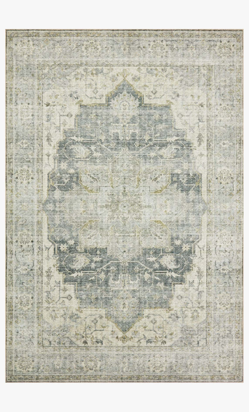 Loloi II Skye Collection - Traditional Power Loomed Rug in Charcoal & Dove (SKY-12)