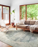 Loloi II Skye Collection - Traditional Power Loomed Rug in Charcoal & Dove (SKY-12)