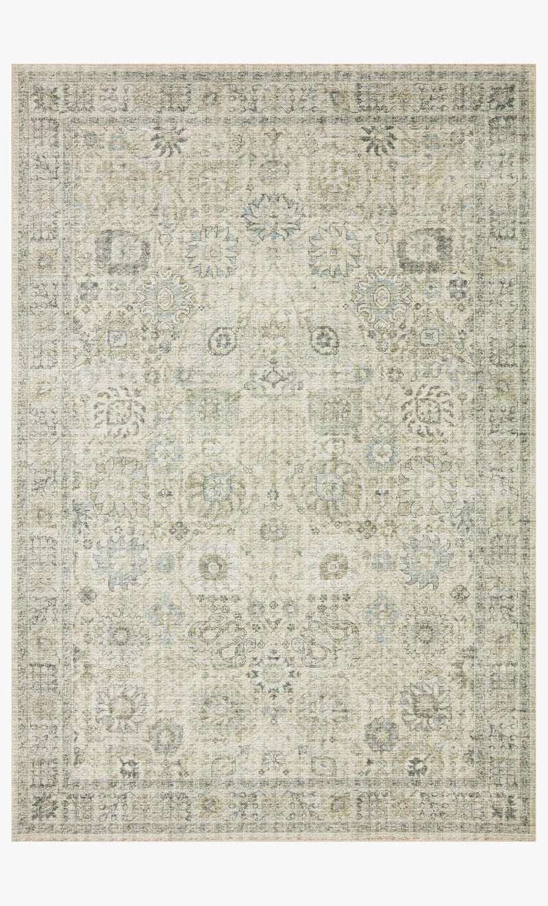 Loloi II Skye Collection - Traditional Power Loomed Rug in Natural & Sage (SKY-14)