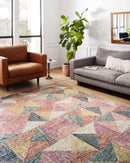 Loloi II Spectrum Collection - Contemporary Hooked Rug in Silver & Fiesta (SPE-01)