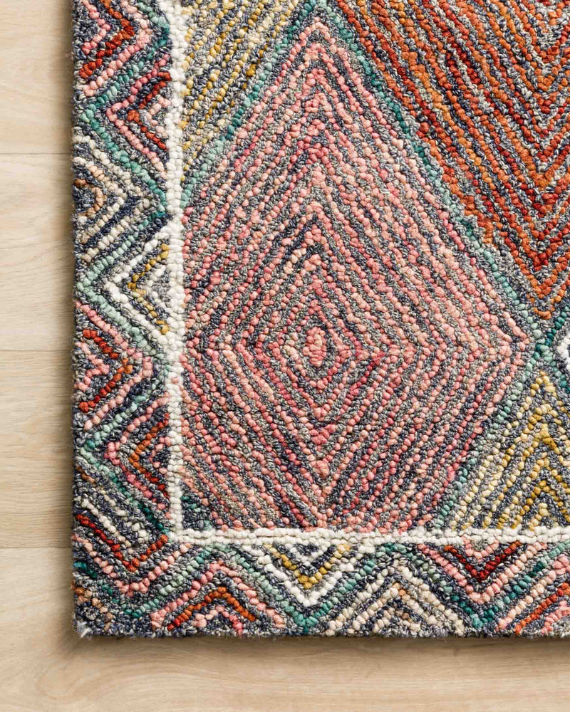 Loloi II Spectrum Collection - Contemporary Hooked Rug in Turquoise & Fiesta (SPE-02)