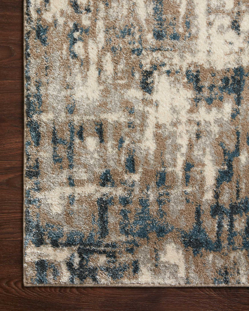 Loloi II Spirit Collection - Contemporary Power Loomed Rug in Stone & Blue (SPI-02)