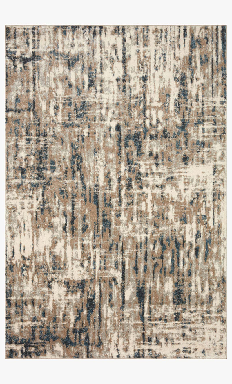Loloi II Spirit Collection - Contemporary Power Loomed Rug in Stone & Blue (SPI-02)
