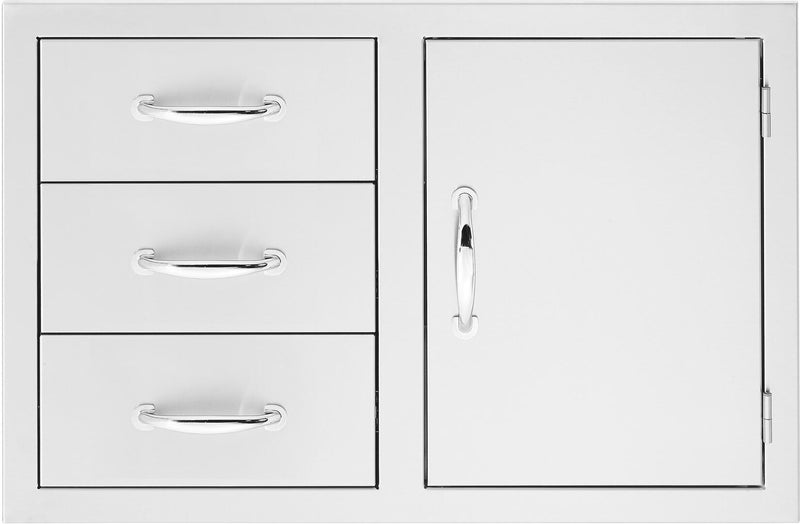 Summerset 33-Inch Stainless Steel Access Door & Triple Drawer Combo (SSDC3-33)