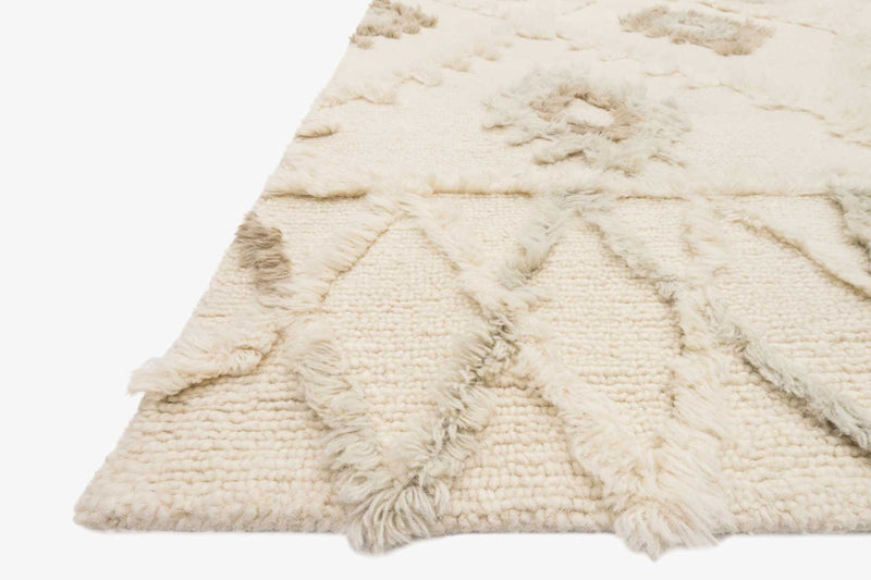 Justina Blakeney x Loloi Symbology Collection - Contemporary Hand Tufted Rug in Ivory & Slate (SYM-01)