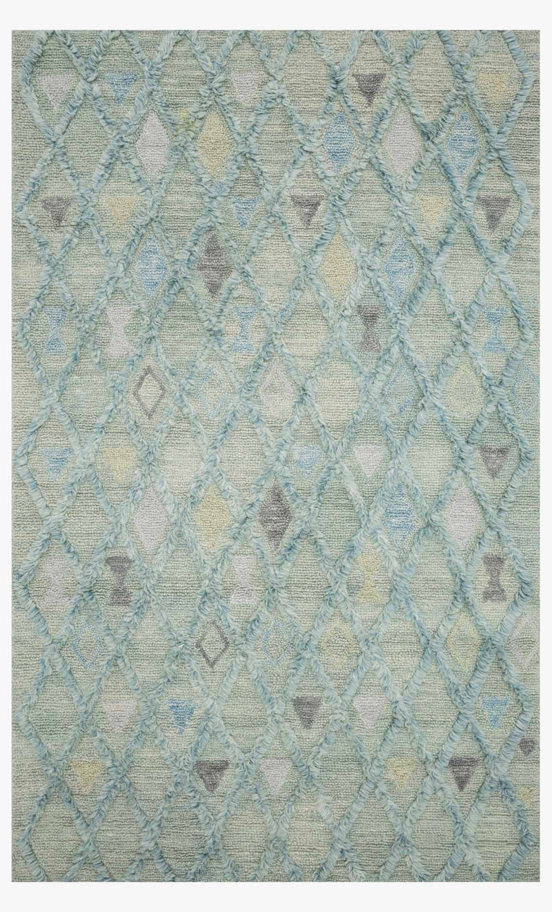 Justina Blakeney x Loloi Symbology Collection - Contemporary Hand Tufted Rug in Seafoam & Sky (SYM-02)