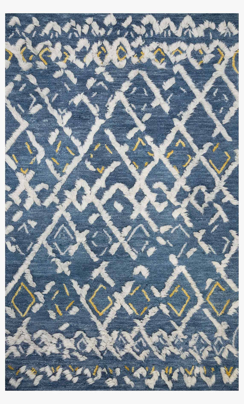 Justina Blakeney x Loloi Symbology Collection - Contemporary Hand Tufted Rug in Denim & Dove (SYM-04)