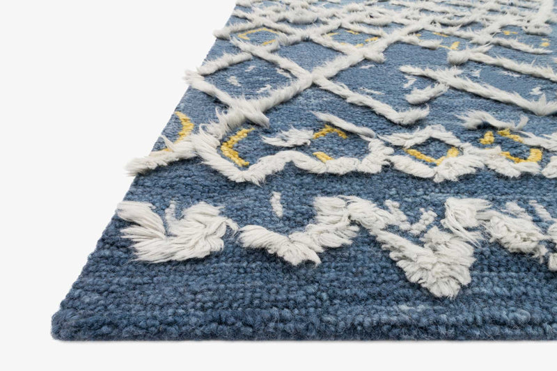 Justina Blakeney x Loloi Symbology Collection - Contemporary Hand Tufted Rug in Denim & Dove (SYM-04)