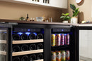 Empava Dual Zone 33 Bottles Wine Cooler in Stainless Steel with Glass Door (EMPV-BR04D)