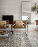 Loloi Tatum Collection - Transitional Hooked Rug in Stone & Blue (TW-02)