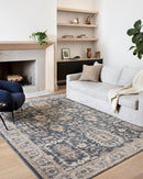 Loloi II Teagan Collection - - Power Loomed Rug in Denim & Pebble (TEA-03)