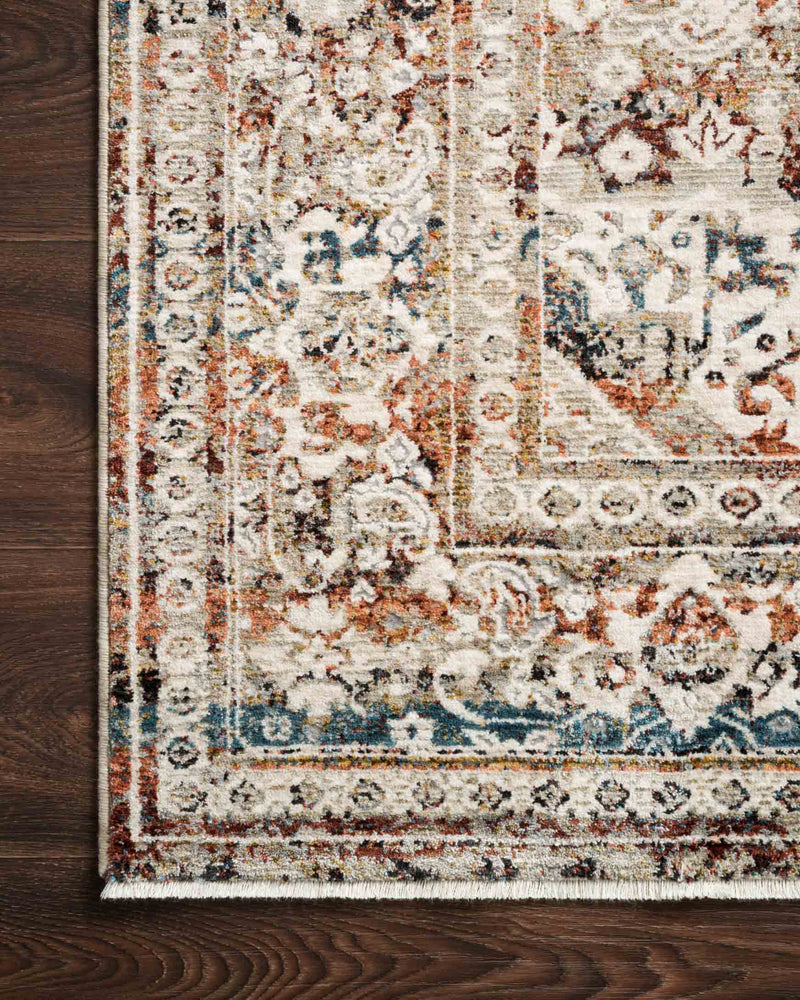 Loloi Theia Collection - Traditional Power Loomed Rug in Taupe & Brick (THE-05)
