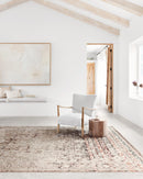 Loloi Theia Collection - Traditional Power Loomed Rug in Taupe & Brick (THE-05)