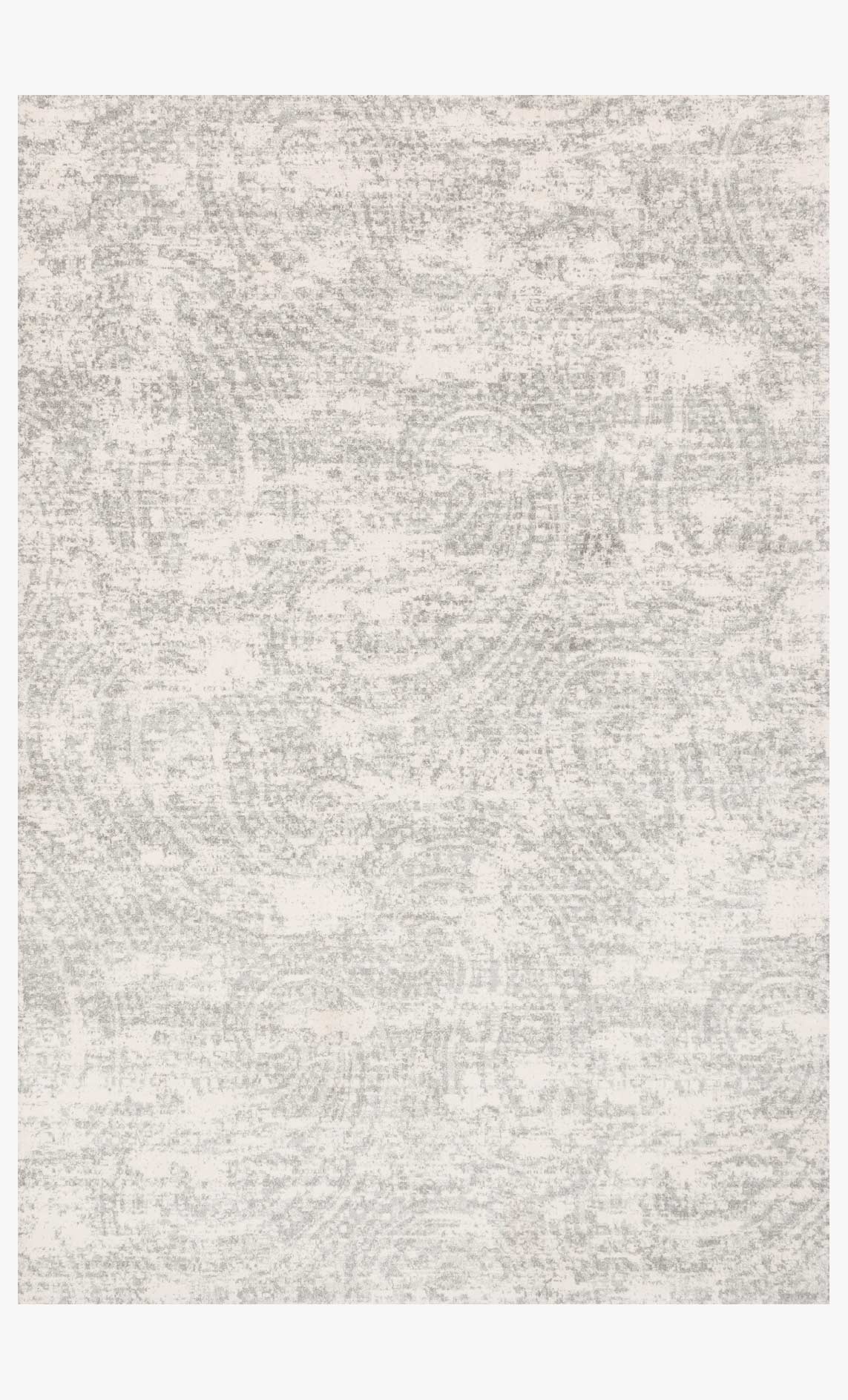 Loloi Torrance transitional power-loomed rug, light grey distressed abstract pattern