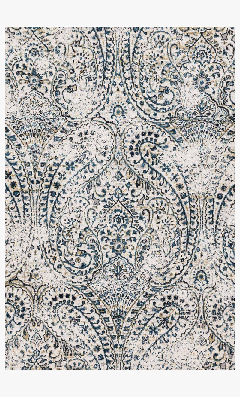 Loloi Torrance Collection - Transitional Power Loomed Rug in Ivory & Indigo (TC-02)